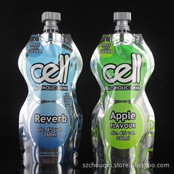 Special Shape Bags with Spout, Ideal for Juice, Milk, Water, Yoghourt, Light and Moisture-proof, AL